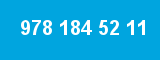 978 184 52 11 978 184 52 11